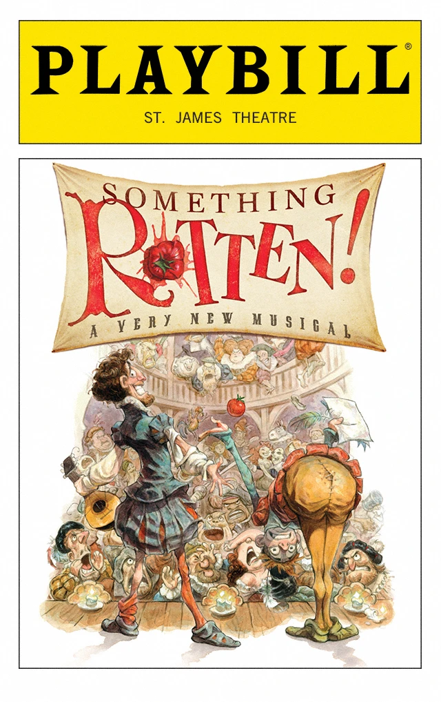 Playbill poster for Something Rotten